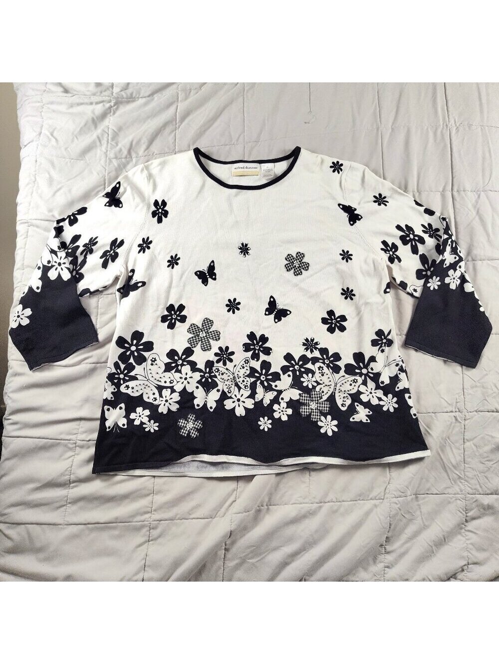 Alfred Dunner Floral Blouse Women’s 1X (XL) Short Sleeve